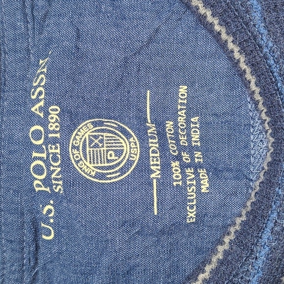 Men's US Polo Assn crew neck long sleeve shirt Size M - Picture 2 of 6